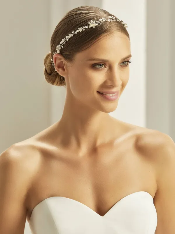 Tocados y Tiara novia Bianco 2904 Complementos vestidos de novia