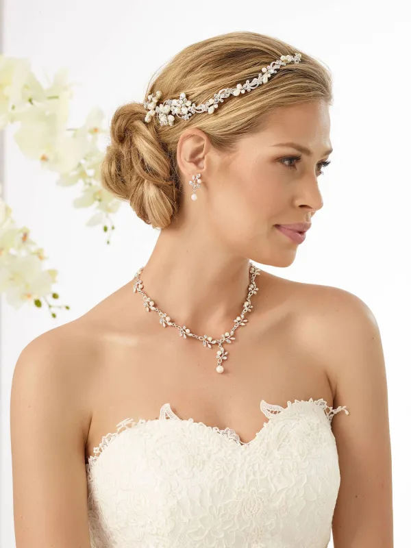 Tocados y Tiara novia Bianco 5937 Complementos vestidos de novia